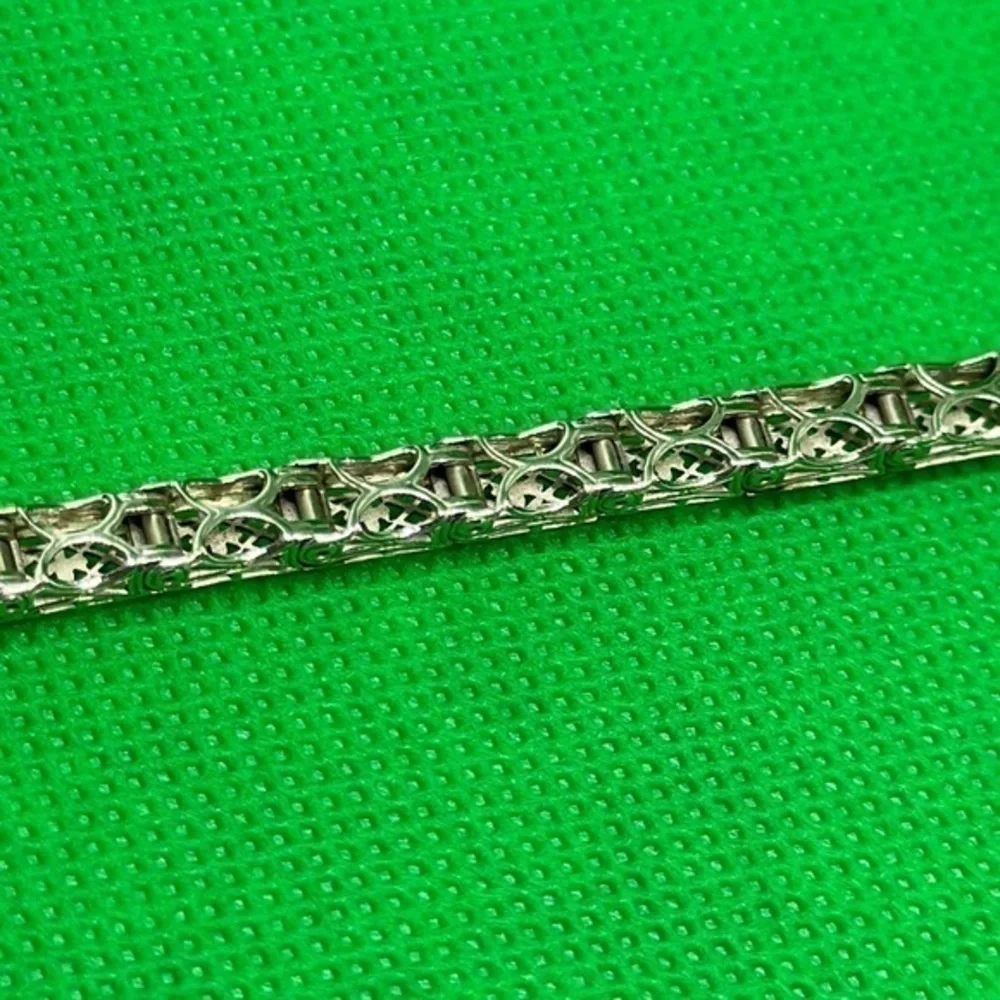 14k Diamond sapphire blue real white solid gold‎ and diamond